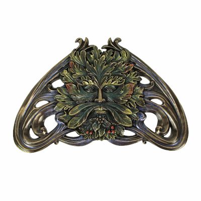 Veronese Design Art Nouveau Style Celtic Greenman Wall Hanging 9.5 Inches Long Image 1