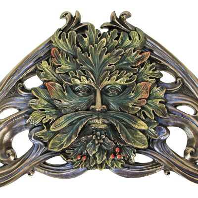 Veronese Design Art Nouveau Style Celtic Greenman Wall Hanging 9.5 Inches Long Image 1