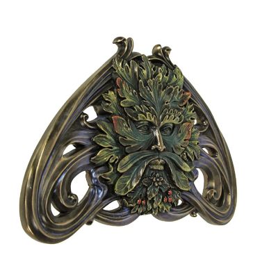 Veronese Design Art Nouveau Style Celtic Greenman Wall Hanging 9.5 Inches Long Image 2