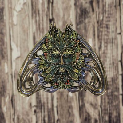 Veronese Design Art Nouveau Style Celtic Greenman Wall Hanging 9.5 Inches Long Image 3