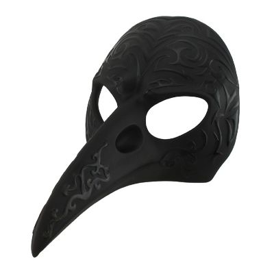 Veronese Design Black Patterned Crow Beak Carnival Mask Wall Hanging Image 1