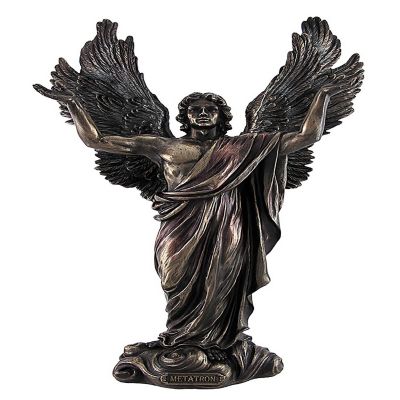 Veronese Design Bronzed Angel Metatron Statue with Colored Accents Image 1