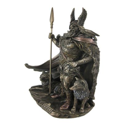 Veronese Design Norse God Odin Bronze Finish Statue Viking Image 1