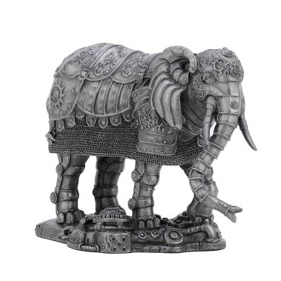 Veronese Design Steampunk Mechanical Elephant Cold Cast Pewter Effect Resin Statue Image 1