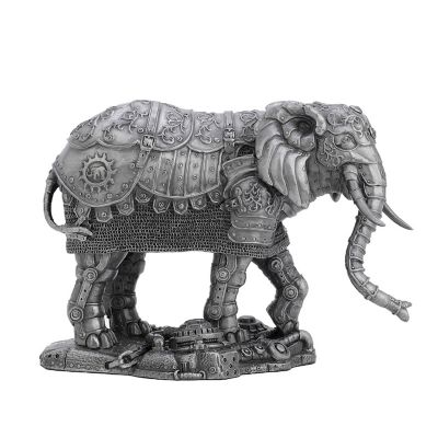 Veronese Design Steampunk Mechanical Elephant Cold Cast Pewter Effect Resin Statue Image 1