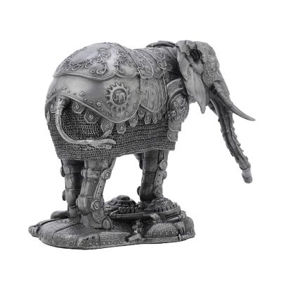 Veronese Design Steampunk Mechanical Elephant Cold Cast Pewter Effect Resin Statue Image 2