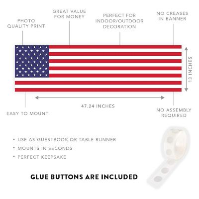 Vertical American Flag - 13 x 48 Inch Image 1