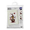 Vervaco Greeting Card Counted Cross Stitch Kit 4.25"X6" 3/Pack - Christmas Gnomes (14 Count) Image 1