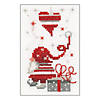 Vervaco Greeting Card Counted Cross Stitch Kit 4.25"X6" 3/Pack - Christmas Gnomes (14 Count) Image 2