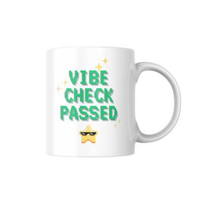 Vibe Check Passed Mug by Dancing Littles Jungle Image 1