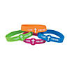 Vibrant I Live For Him Rubber Bracelets - 24 Pc. for Easter Events Image 1