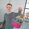 Vibrant Large Solid Color Bamboo Easter Baskets - 12 Pc. Image 2