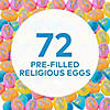 Vibrant Religious Pastel Plastic Easter Eggs - 72 Pc. Image 2