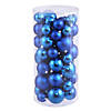 Vickerman 1.5"-2" Blue Shiny and Matte Ball Ornament, 50 per BoProper Image 1