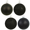 Vickerman 1.6" Jet Black 4-Finish Ball Ornament Assortment, 96 per BoProper Image 1
