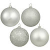 Vickerman 1.6" Silver Splendor 4-Finish Ball Ornament Assortment, 96 per BoProper Image 1