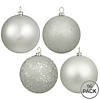 Vickerman 1.6" Silver Splendor 4-Finish Ball Ornament Assortment, 96 per BoProper Image 1