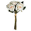 Vickerman 10" Artificial Cream Rose Bouquet, Set of 3 Image 1