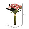 Vickerman 10" Artificial Pink Rose Bouquet, Set of 3 Image 3