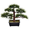 Vickerman 10" Artificial Potted Guest Greeting Bonsai Pine Tree Image 1