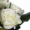 Vickerman 10" Artificial White Rose Bouquet, Set of 3 Image 1