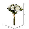 Vickerman 10" Artificial White Rose Bouquet, Set of 3 Image 3