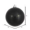 Vickerman 10" Black Candy Ball Ornament Image 2