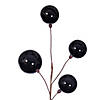 Vickerman 10' Black Pearl Branch Ball Wire Garland. Image 1