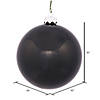 Vickerman 10" Black Shiny Ball Ornament Image 1