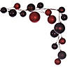 Vickerman 10' Burgundy Assorted Finish Branch Ball Ornament Garland. Image 3
