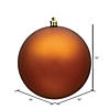 Vickerman 10" Copper Matte Ball Ornament Image 1