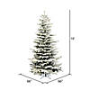 Vickerman 10' Flocked Sierra Fir Slim Artificial Christmas Tree, Unlit Image 3