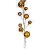 Vickerman 10' Gold Assorted Finish Branch Ball Ornament Garland. Image 2