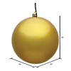Vickerman 10" Gold Candy Ball Ornament Image 1