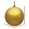 Vickerman 10" Gold Candy Ball Ornament Image 2