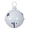 Vickerman 10" Matte White Iron Bell Ornament. Image 1
