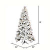 Vickerman 10' Proper 63" Flocked Atka Slim Artificial Christmas Tree, Warm White LED lights. Image 3