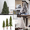 Vickerman 10' Proper 63" Flocked Atka Slim Artificial Christmas Tree, Warm White LED lights. Image 4
