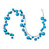 Vickerman 10' Turquoise Pearl Branch Ball Wire Garland. Image 1