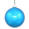 Vickerman 10" Turquoise Shiny Ball Ornament Image 1