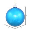 Vickerman 10" Turquoise Shiny Ball Ornament Image 2
