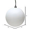 Vickerman 10" White Matte Ball Ornament Image 1