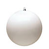 Vickerman 10" White Shiny Ball Ornament Image 1