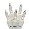 Vickerman 100 Clear Mini Light Icicle Light on White Wire, 9' Light Strand Image 1