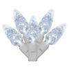 Vickerman 100 Cool White C6 LED Single Mold Light on White Wire, 34' Light Strand Image 1