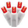 Vickerman 100 Red Wide Angle LED Single Mold Light on White Wire, 34' Light Strand Image 1