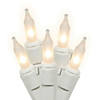 Vickerman 100 White Mini Light Icicle Light on White Wire, 9' Light Strand Image 1