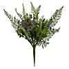 Vickerman 12" Artificial Green and Purple Maytime Bouquet. Image 1