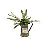 Vickerman 12" Artificial Green Fern in Rustic Tin. Image 1