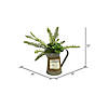 Vickerman 12" Artificial Green Fern in Rustic Tin. Image 1